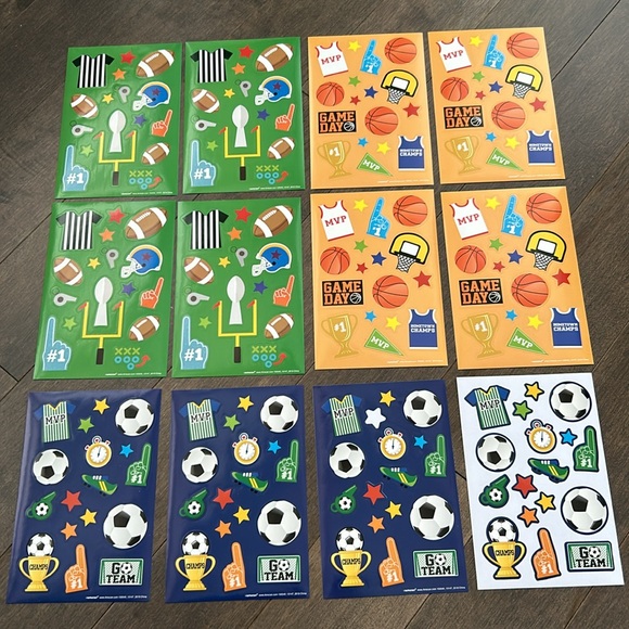 Sports Champ Stickers, Kids Crafts, Paper Color Stickers, Invitation Cards, Play - Picture 3 of 6